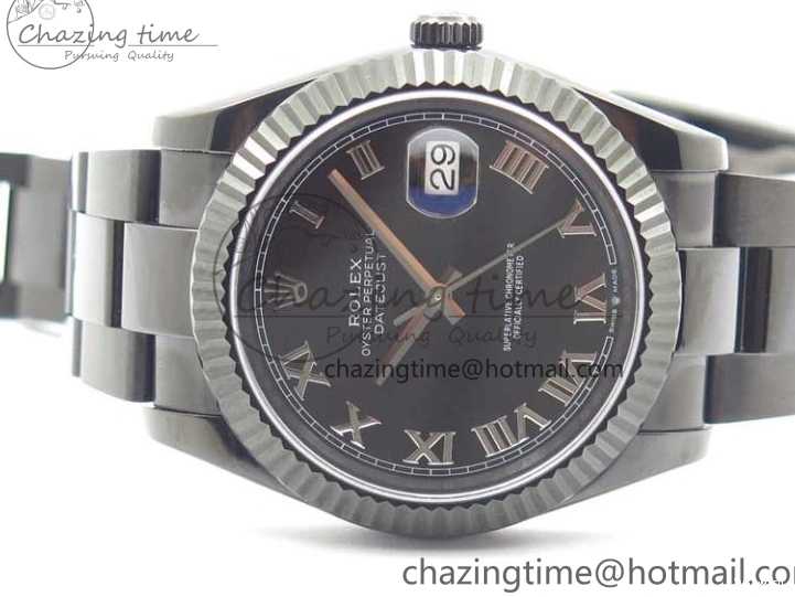 41 on Bracelet VRF A3235 DateJust Markers All Dial Edition Oyster Black Roman PVD PVD Best Black 0204